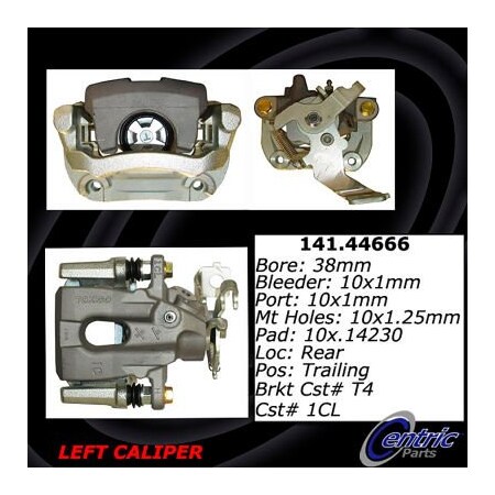 Centric Centric Semi-Loaded Brake Caliper, Centric Parts 141.44666 141.44666